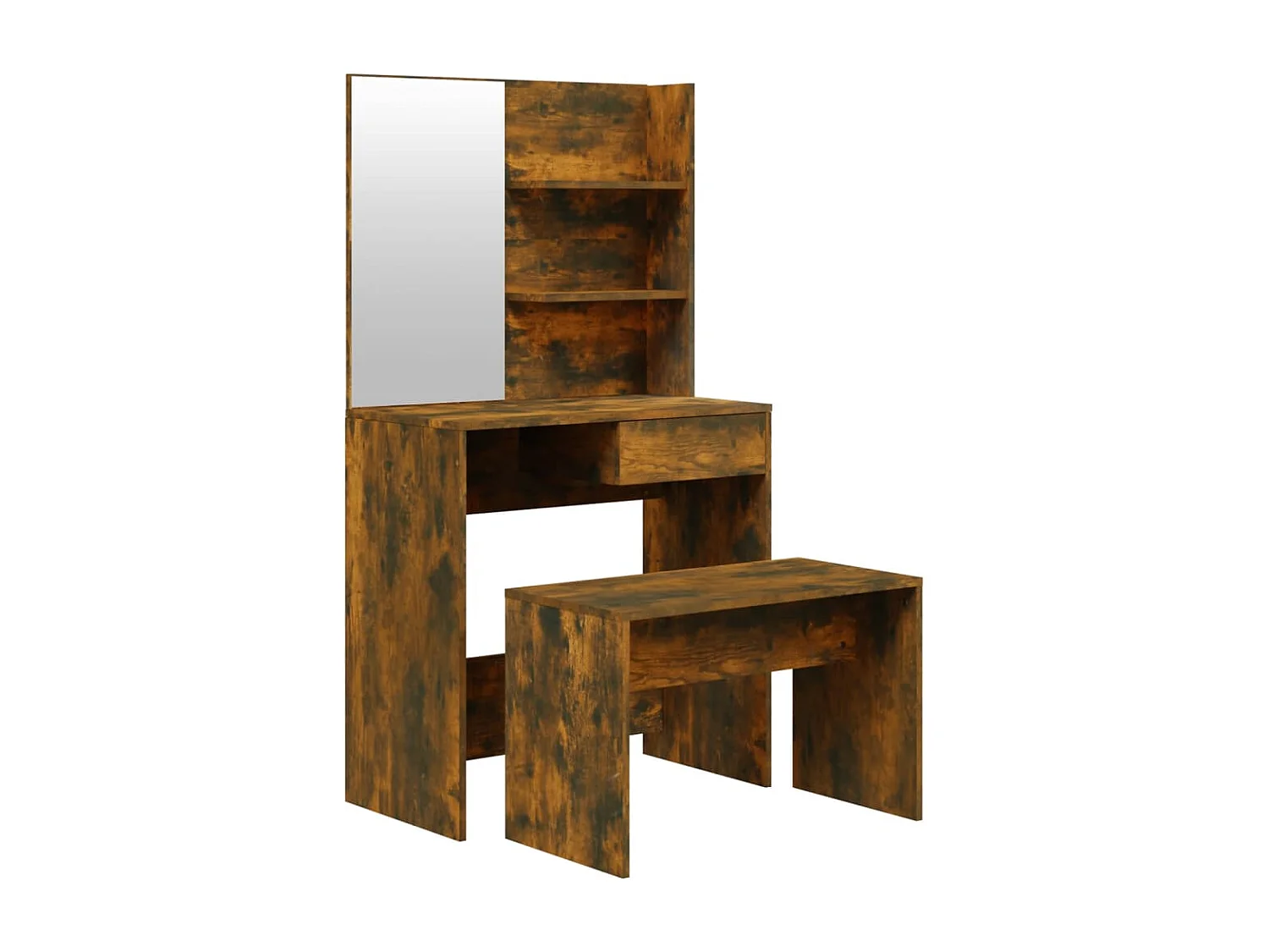 Ensemble de coiffeuse Chêne fumé 74,5x40x141 cm