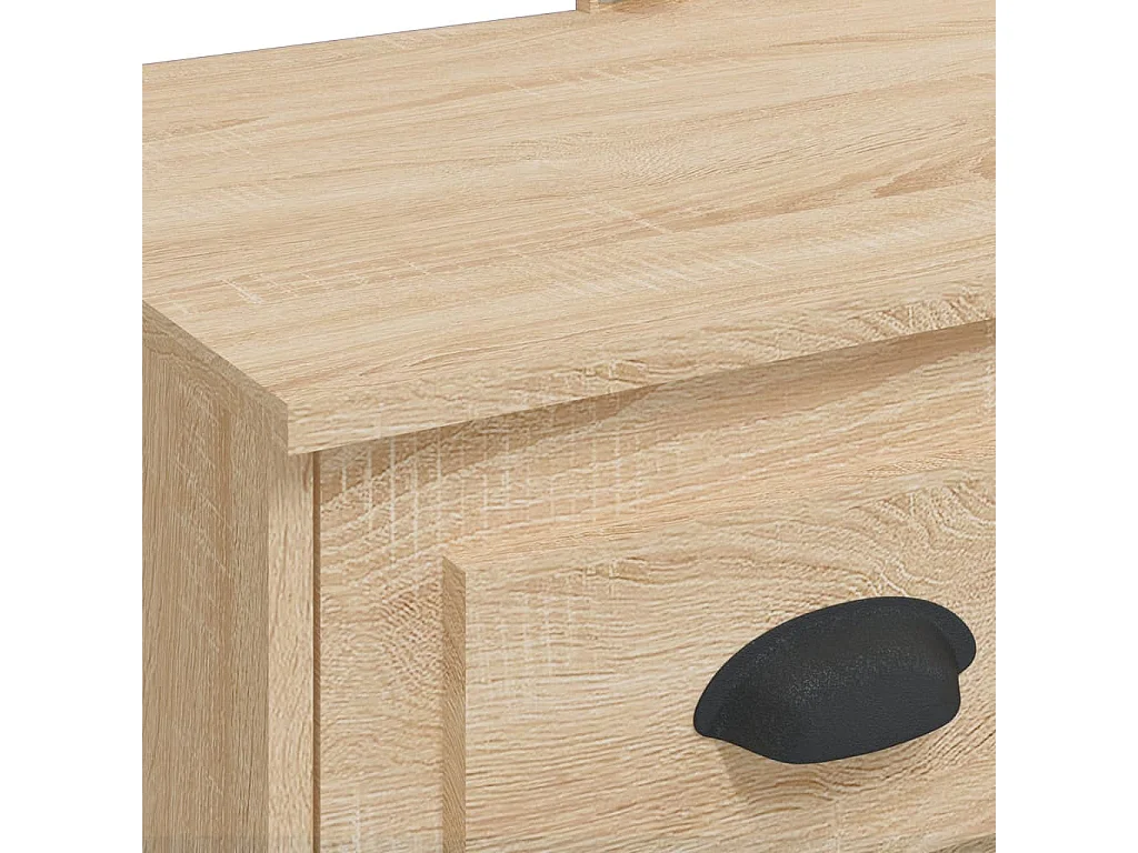 Schminktisch mit LED-Leuchten Sonoma-Eiche 90x42x132,5 cm