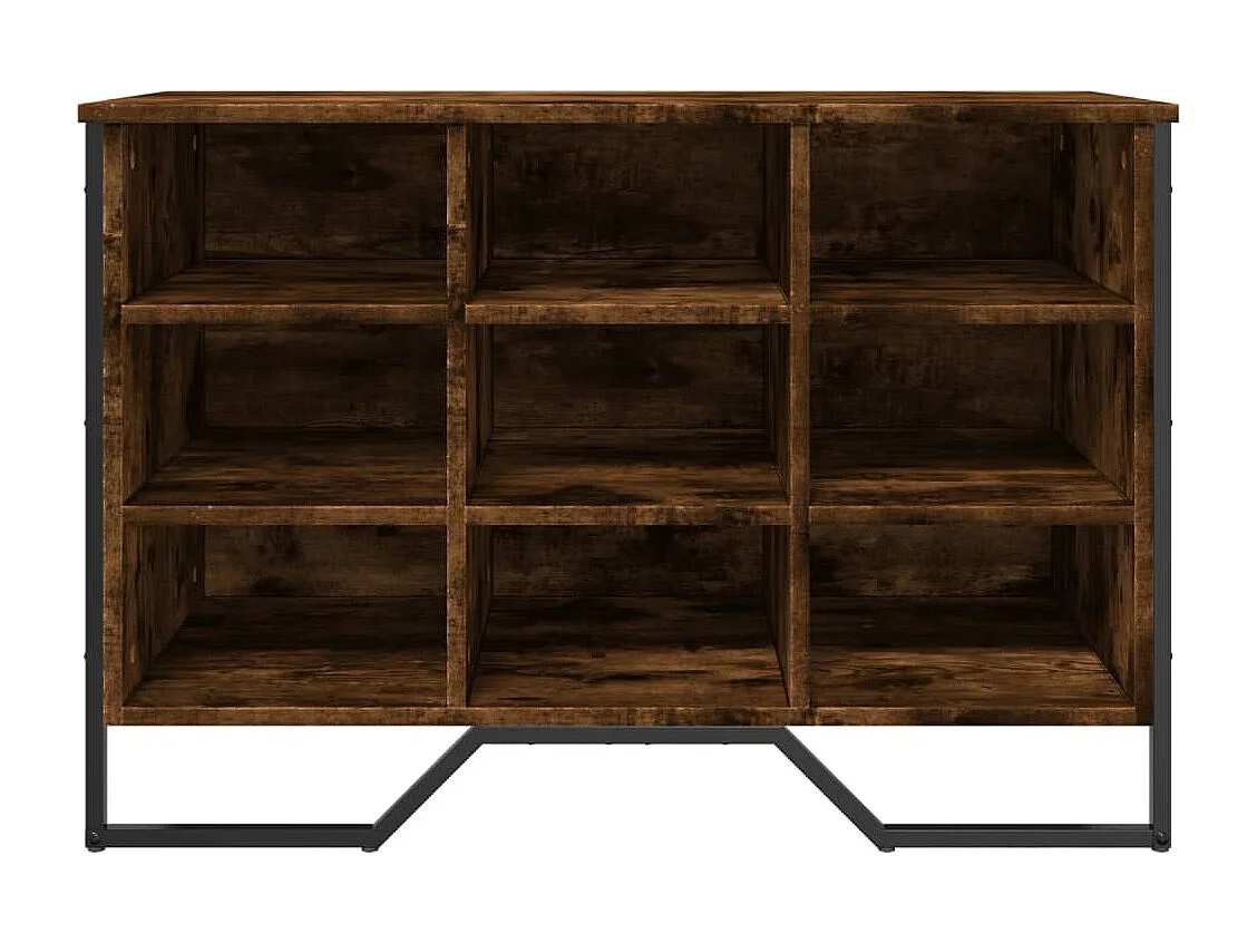 Armoire à chaussures chêne fumé 90x38x61,5 cm bois d'ingénierie