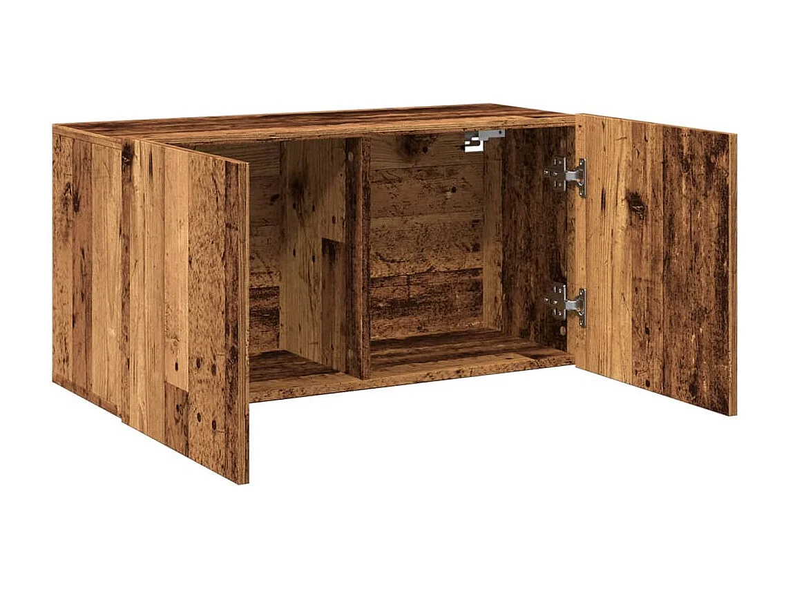 Meuble TV mural vieux bois 80x30x41 cm