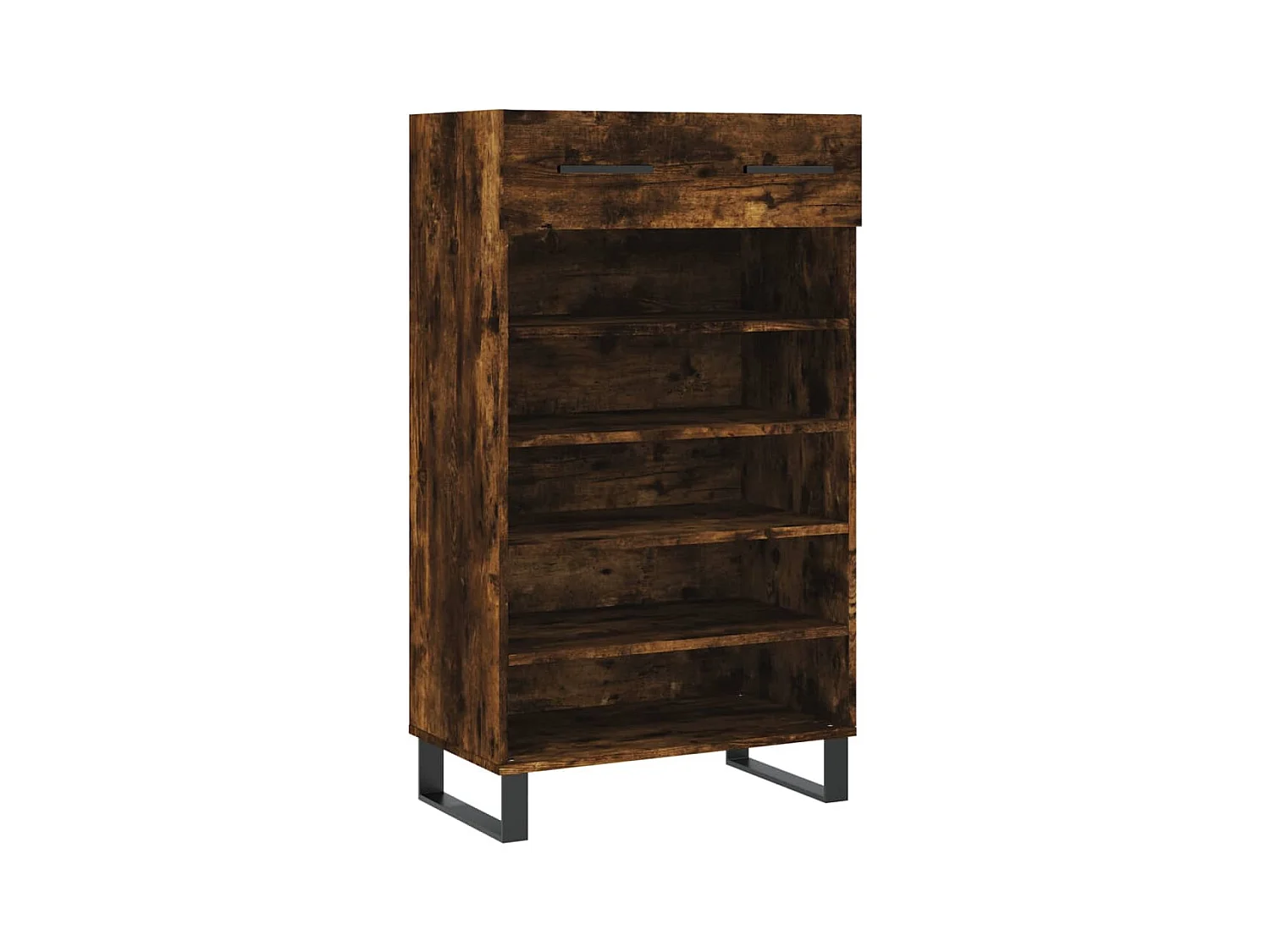 Armoire à chaussures chêne fumé 60x35x105 cm bois d'ingénierie