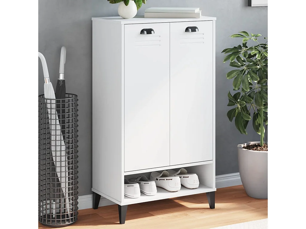 Armoire à chaussures VIKEN blanc bois d'ingénierie