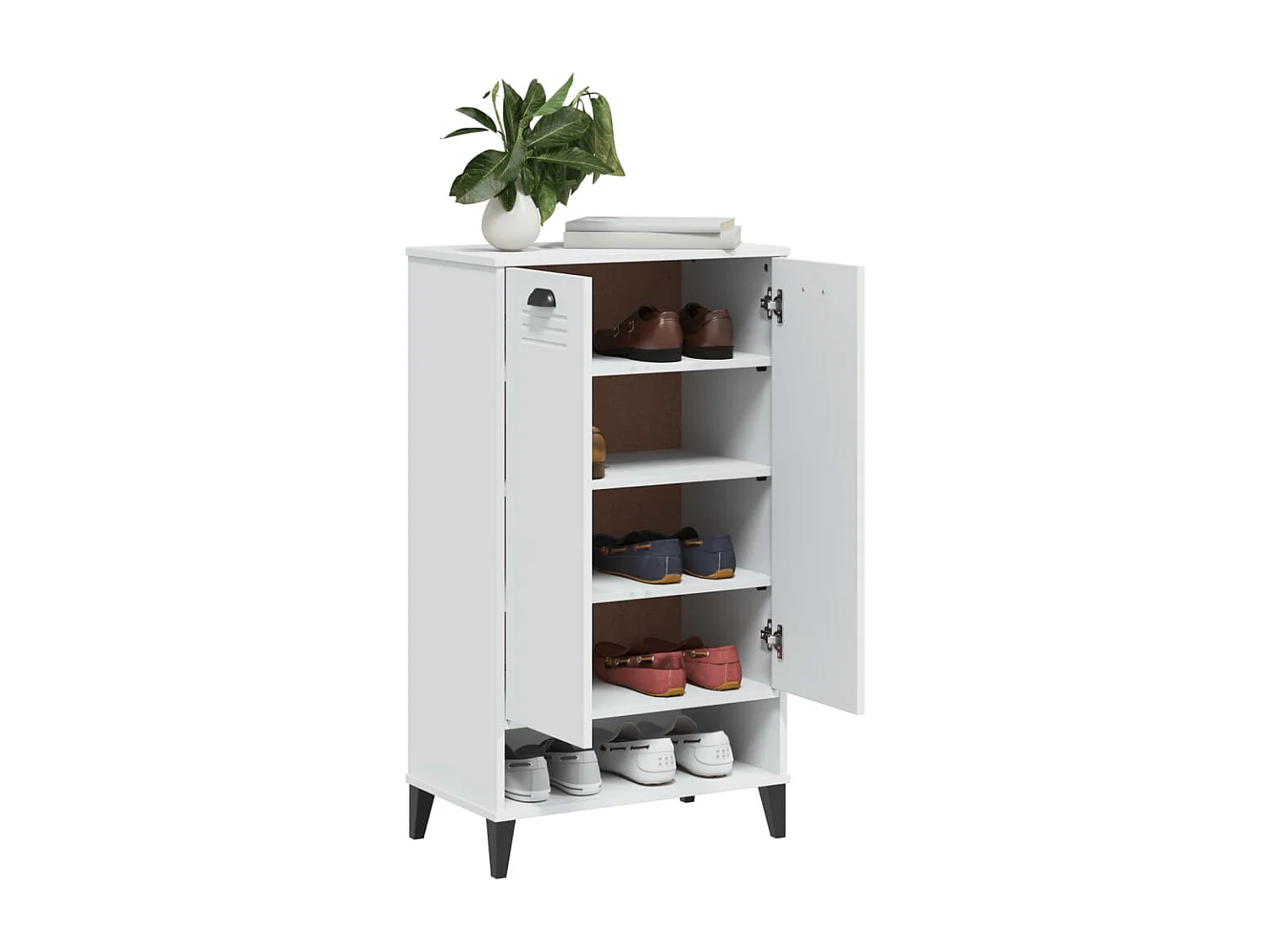 Armoire à chaussures VIKEN blanc bois d'ingénierie