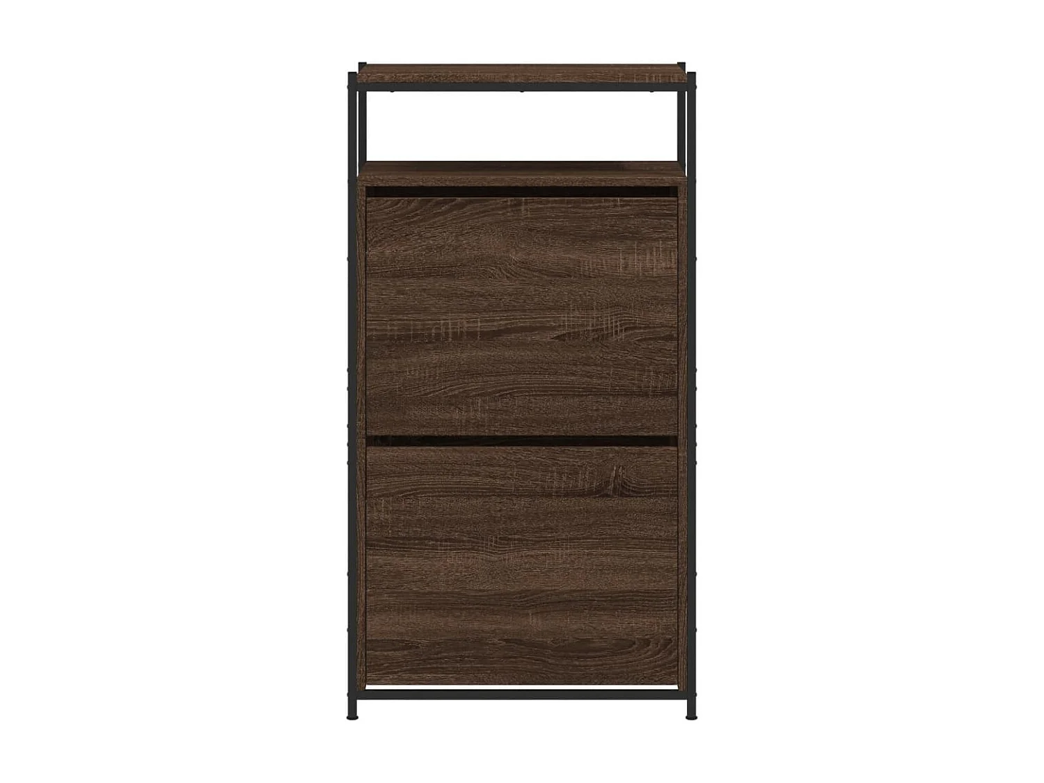 Armoire à chaussures chêne marron 60x34x112cm bois d'ingénierie