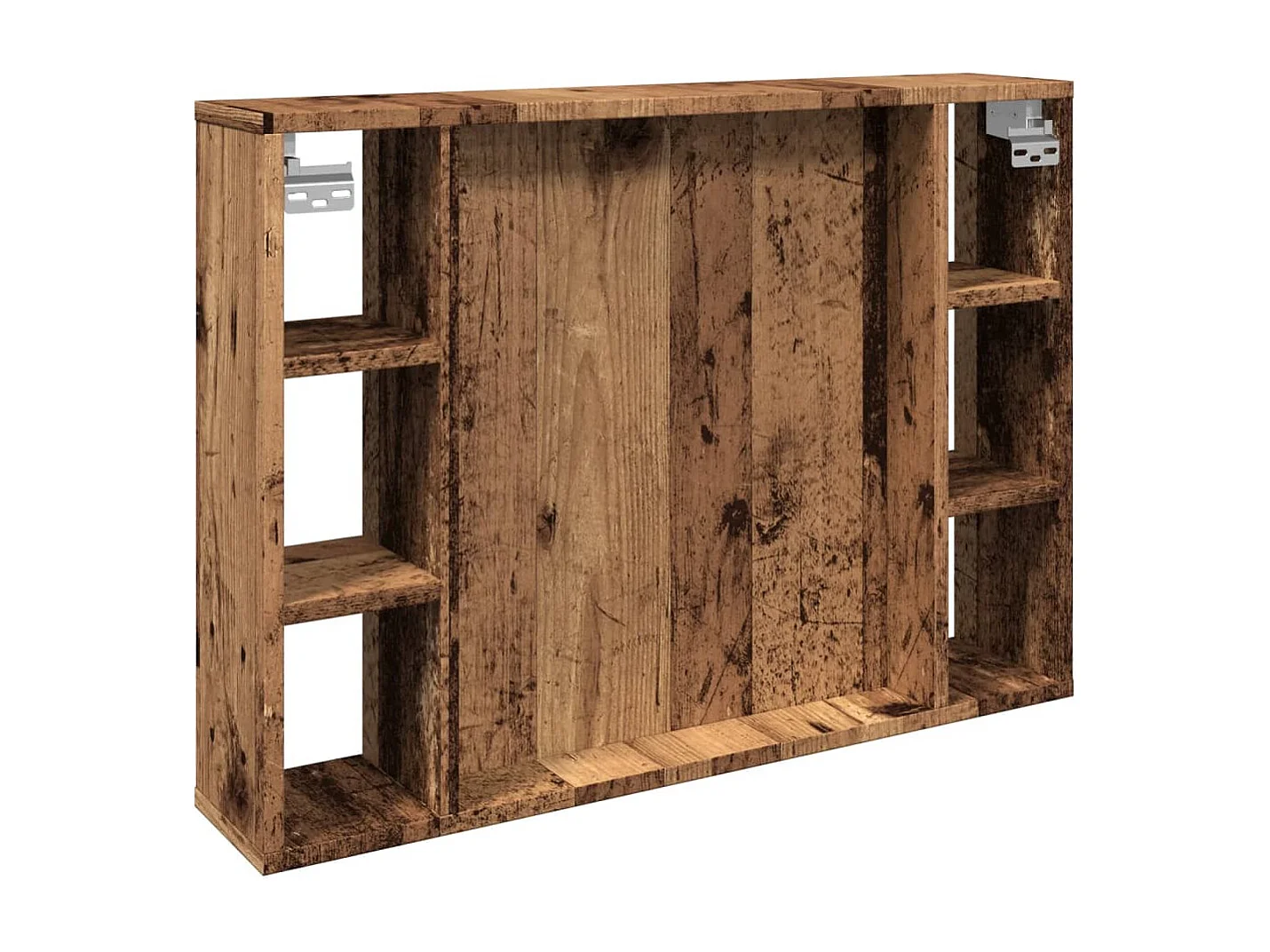 Armoire à miroir et LED vieux bois 76x15x55cm bois d'ingénierie