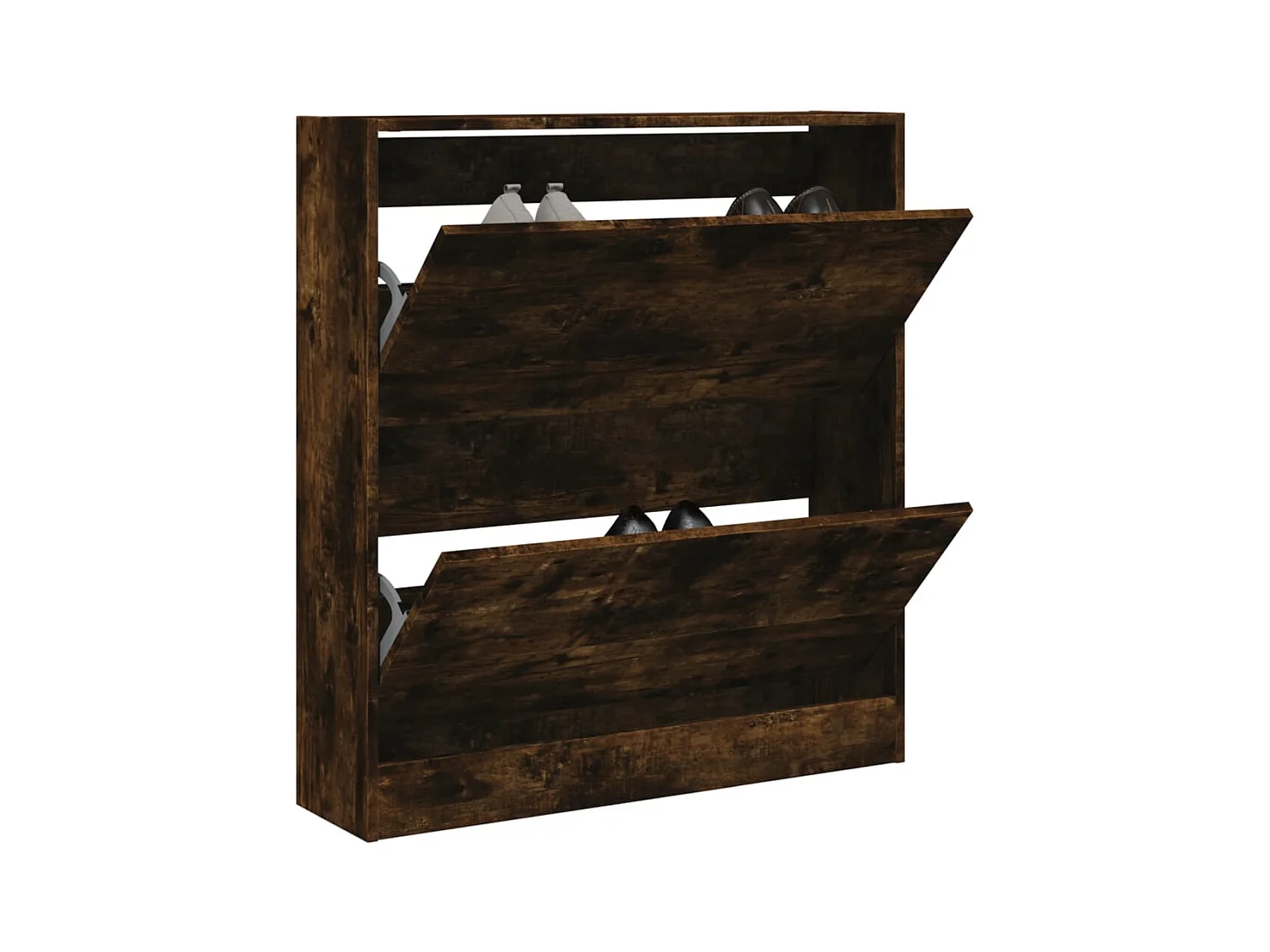 Armoire à chaussures chêne fumé 80x21x87,5 cm bois ingénierie