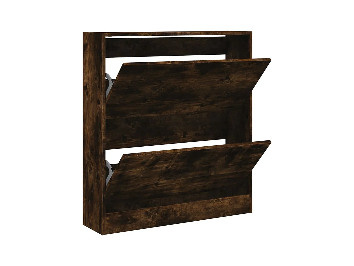 Armoire à chaussures chêne fumé 80x21x87,5 cm bois ingénierie