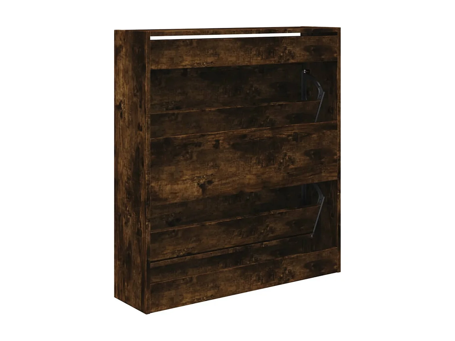 Armoire à chaussures chêne fumé 80x21x87,5 cm bois ingénierie