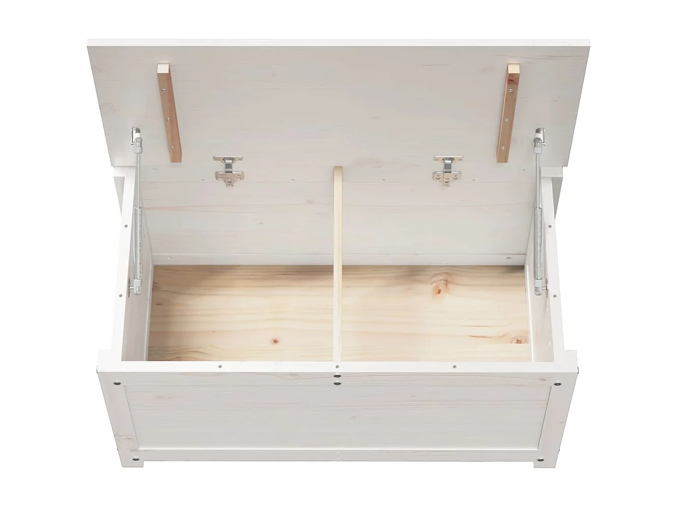 Caja de almacenamiento Blanco 80x40x45,5 cm Madera maciza de pino