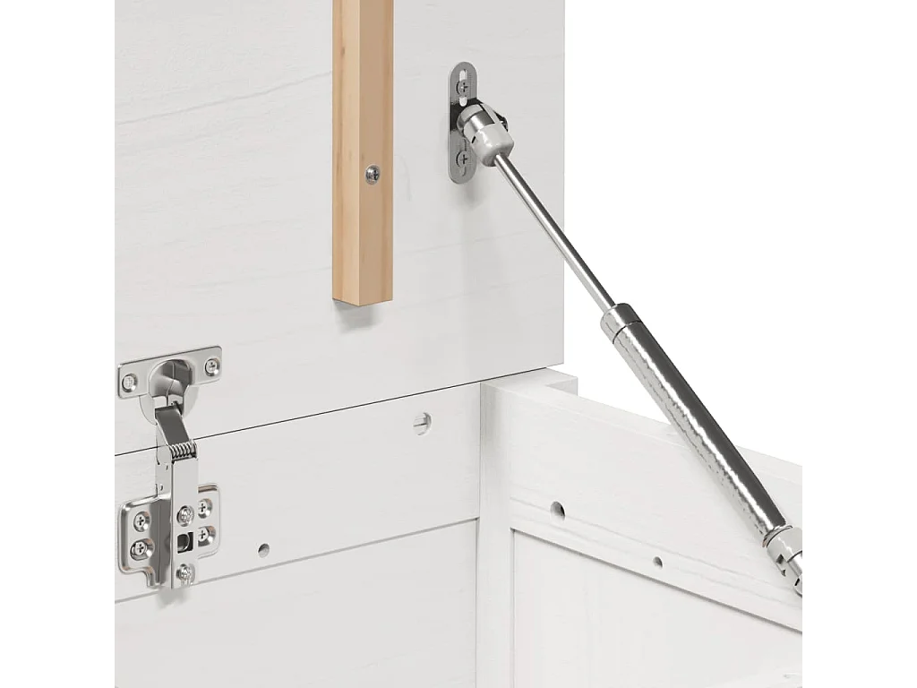 Caja de almacenamiento Blanco 80x40x45,5 cm Madera maciza de pino