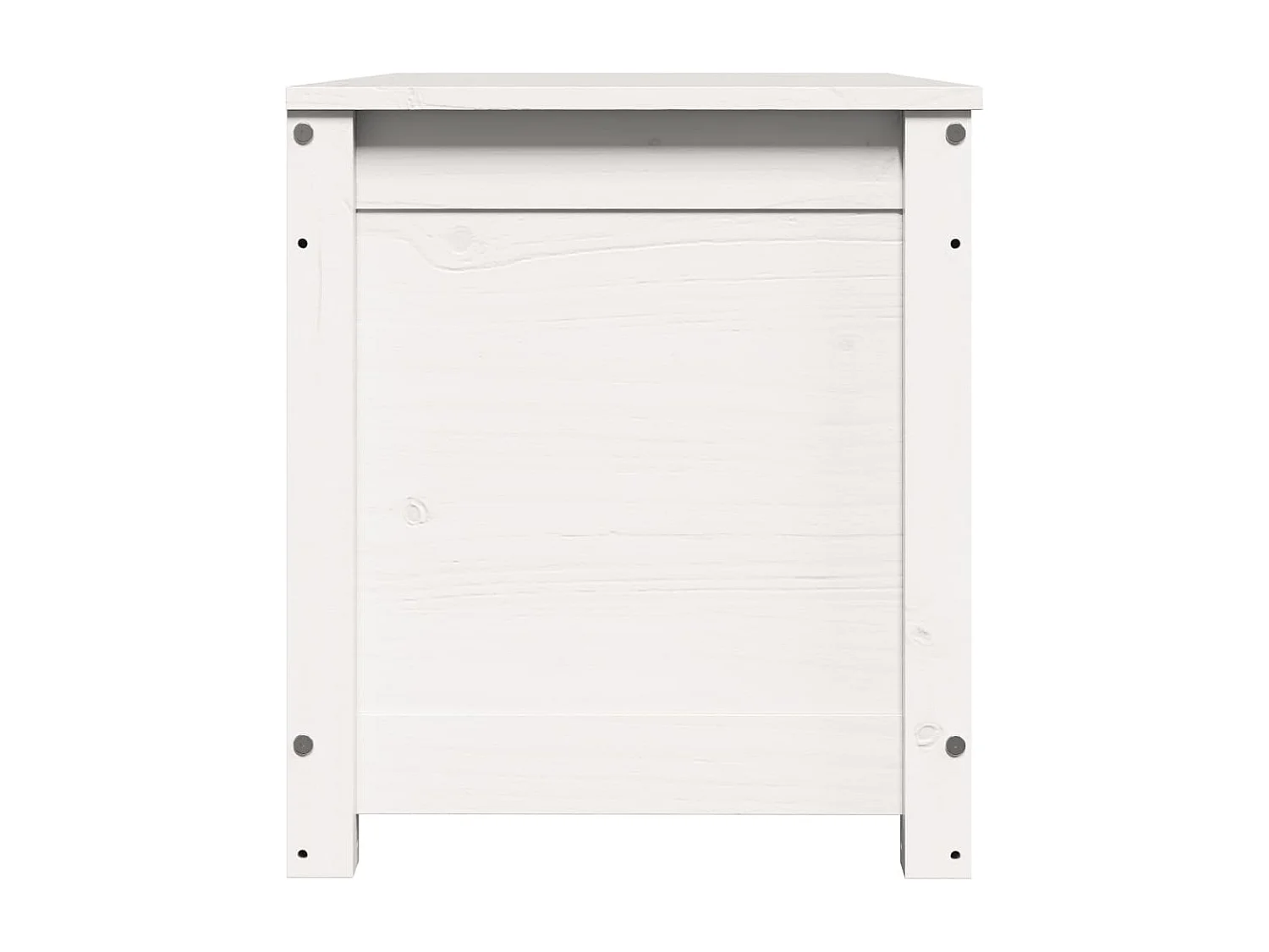 Caixa de armazenamento Branco 80x40x45,5 cm Madeira maciça de pinho