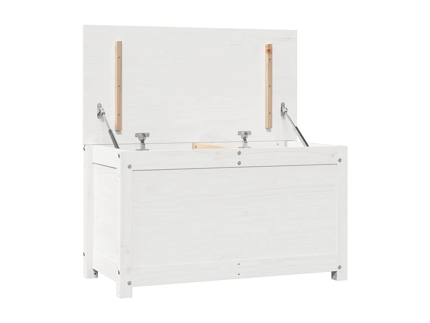Caixa de armazenamento Branco 80x40x45,5 cm Madeira maciça de pinho