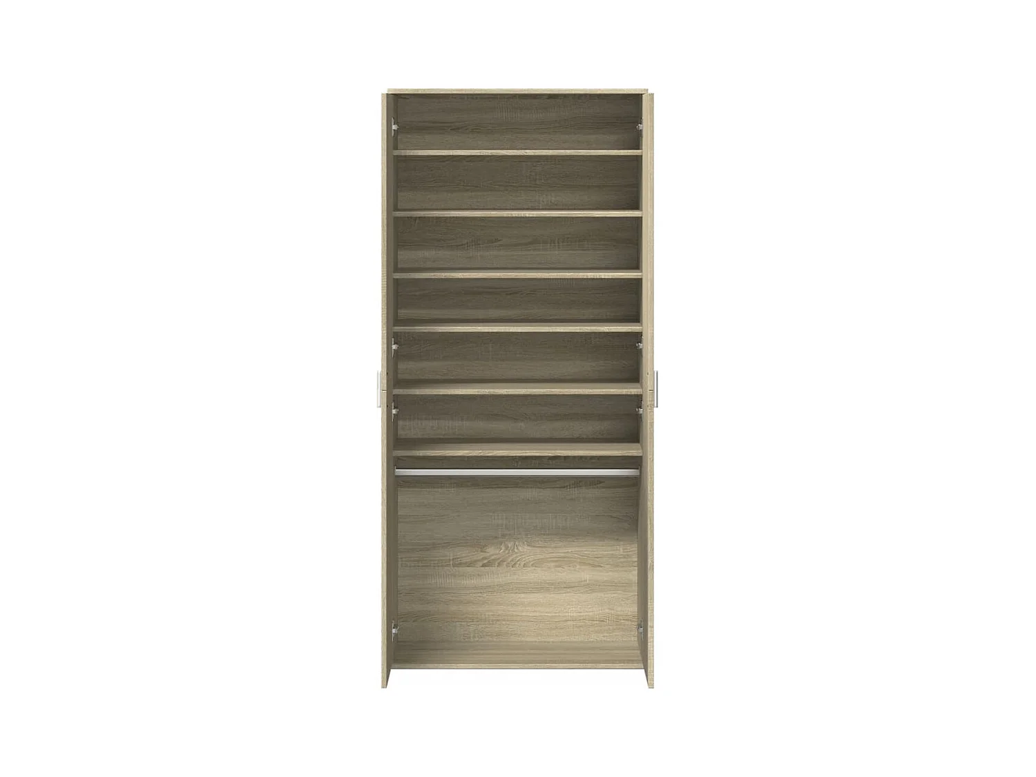 Schoenenkast Sonoma eiken 80x39x178cm Bewerkt hout