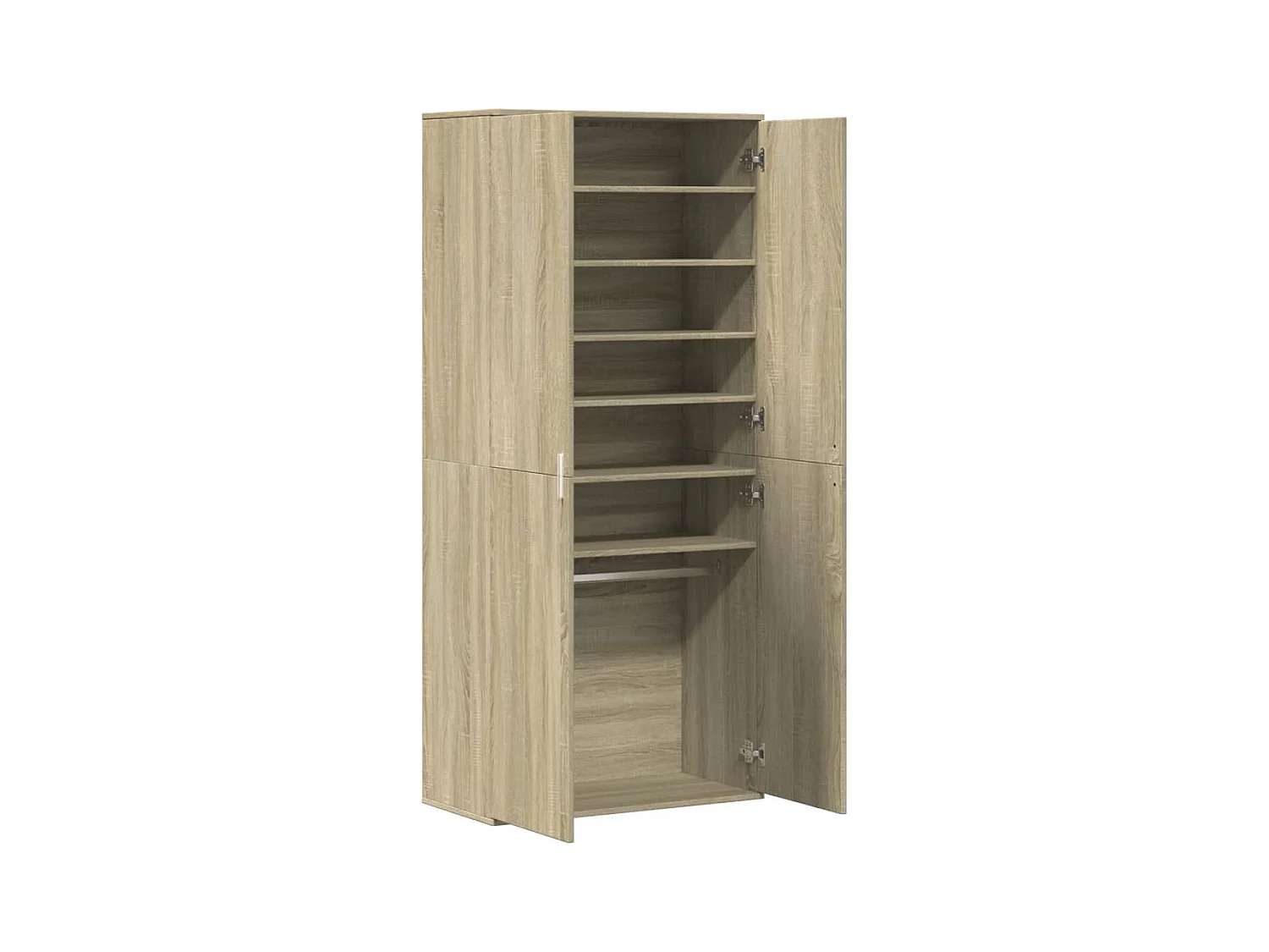 Schoenenkast Sonoma eiken 80x39x178cm Bewerkt hout