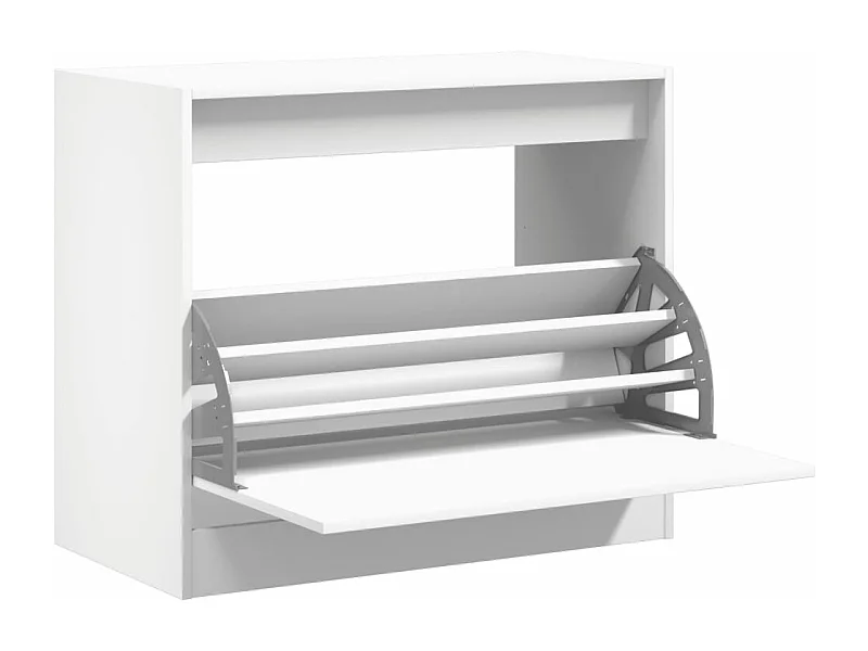 Schuhschrank weiß 80x42x69 cm aus Holzwerkstoff