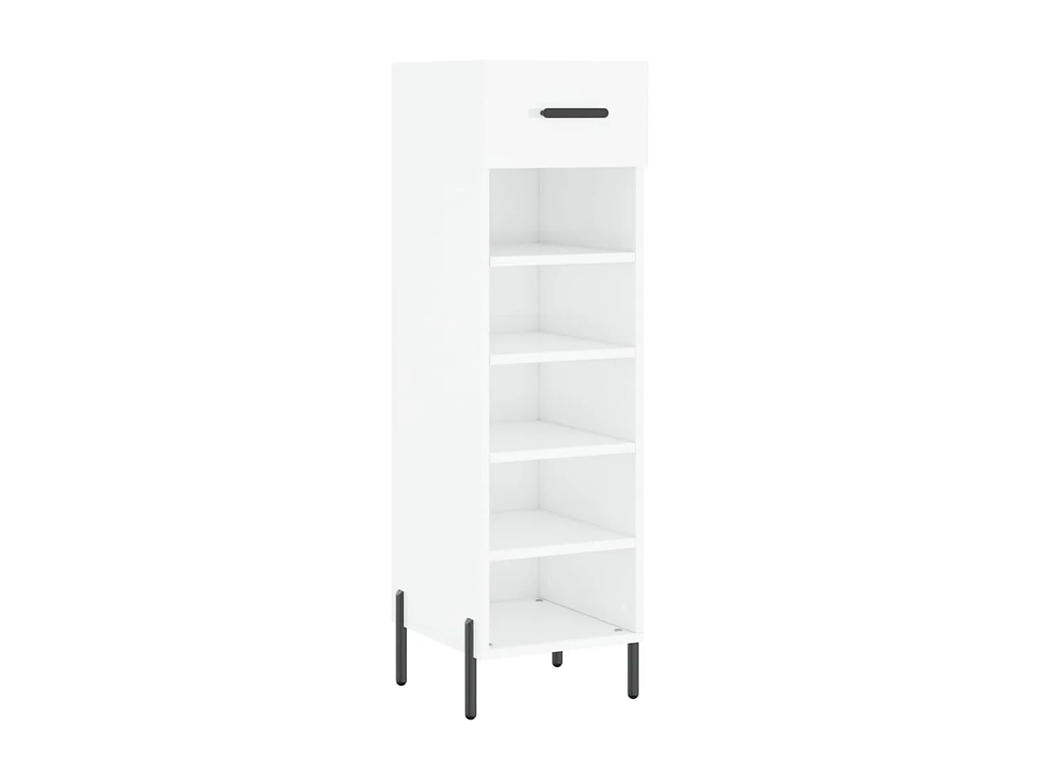 Armoire à chaussure Blanc brillant 30x35x105 cm Bois ingénierie