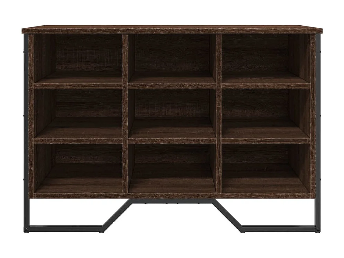 Schuhschrank aus brauner Eiche, 90 x 38 x 61,5 cm, Holzwerkstoff