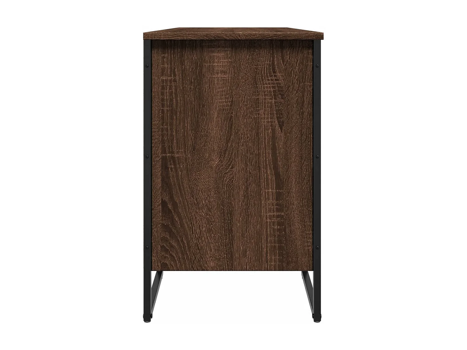 Schuhschrank aus brauner Eiche, 90 x 38 x 61,5 cm, Holzwerkstoff