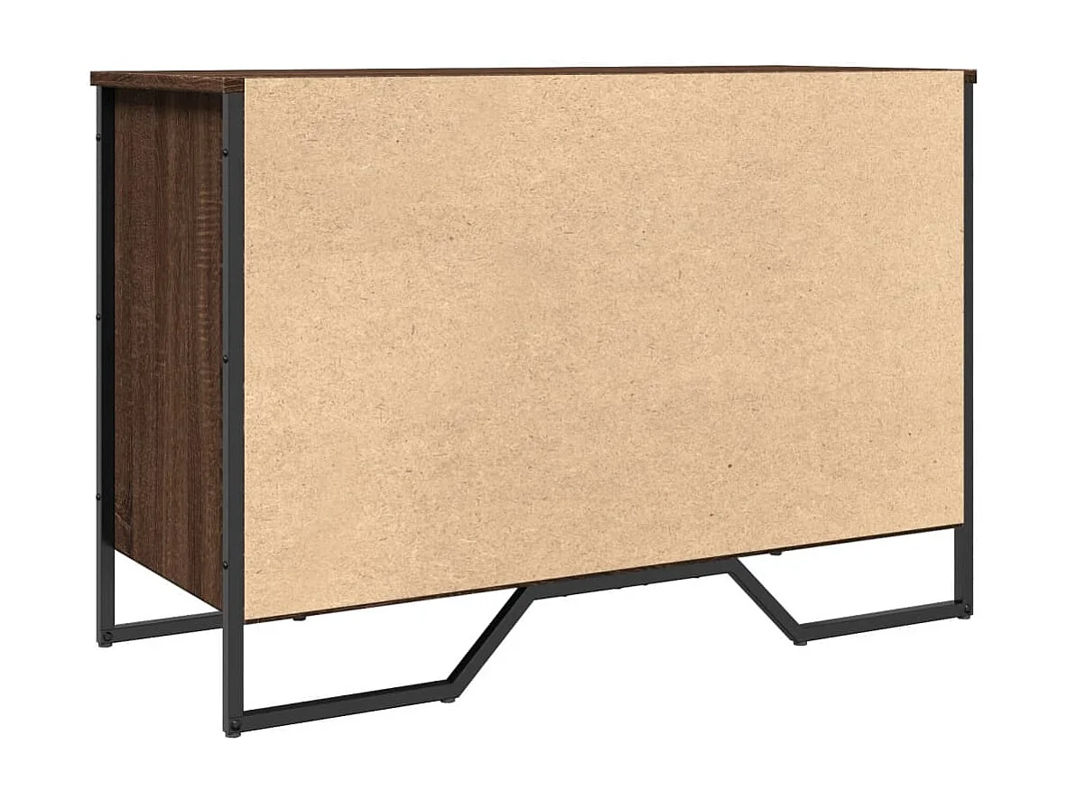 Schuhschrank aus brauner Eiche, 90 x 38 x 61,5 cm, Holzwerkstoff