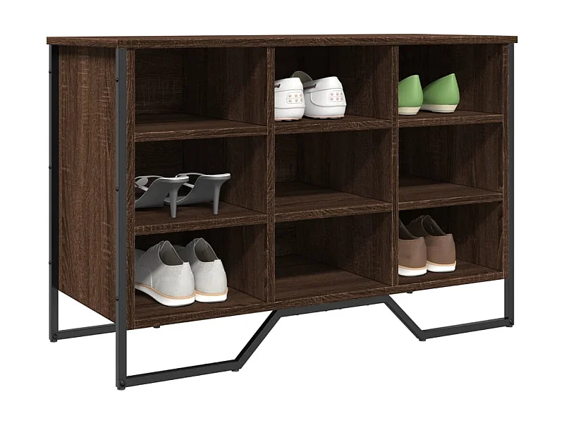 Armoire à chaussures chêne marron 90x38x61,5 cm bois ingénierie