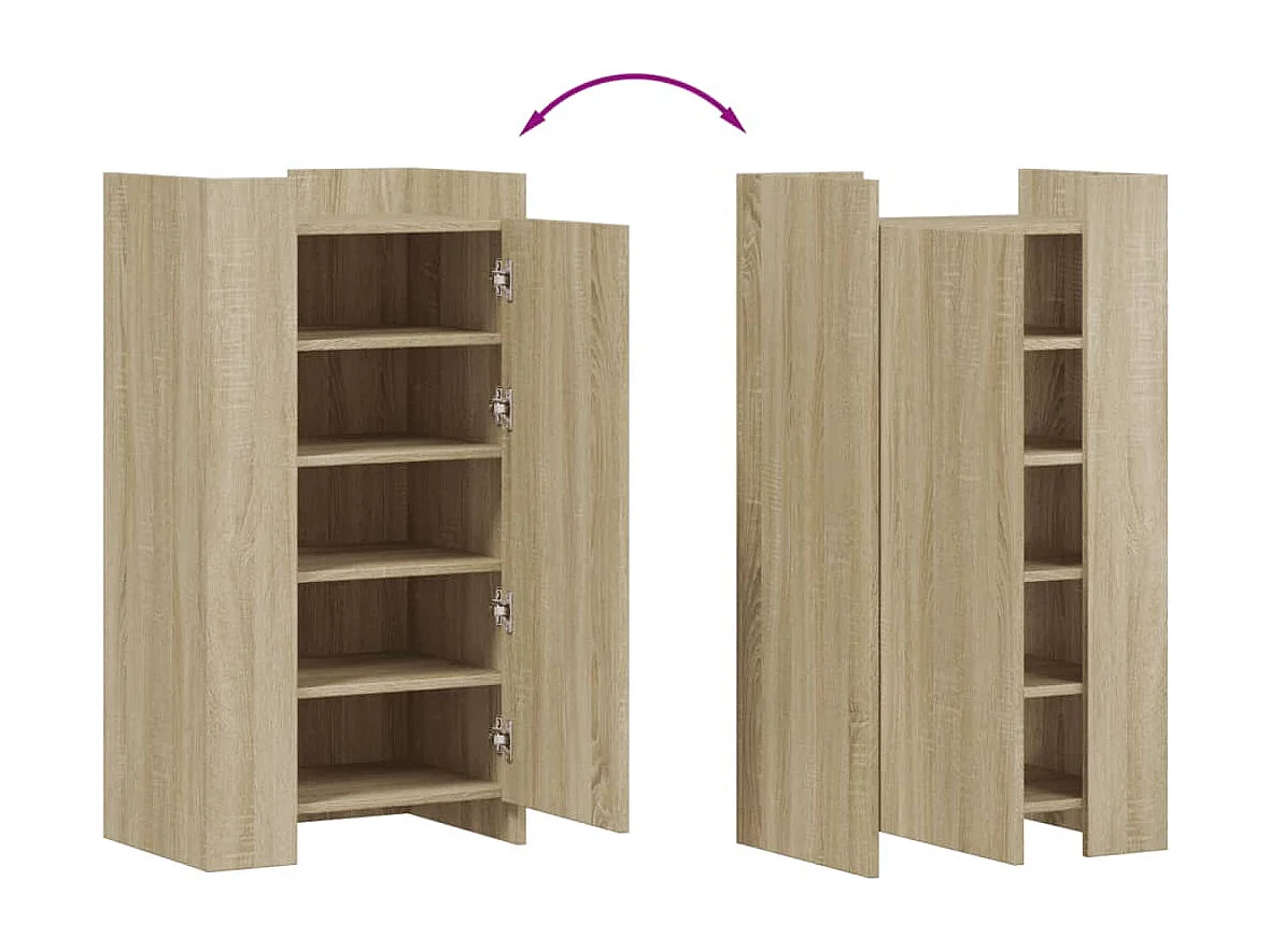 Schuhschrank aus Sonoma-Eiche, 52 x 37,5 x 100 cm