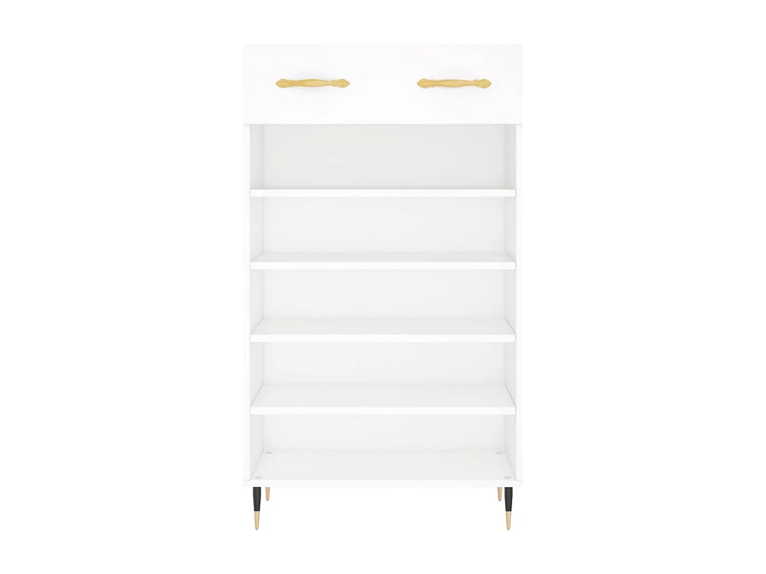 Schuhschrank weiß 60x35x105 cm aus Holzwerkstoff