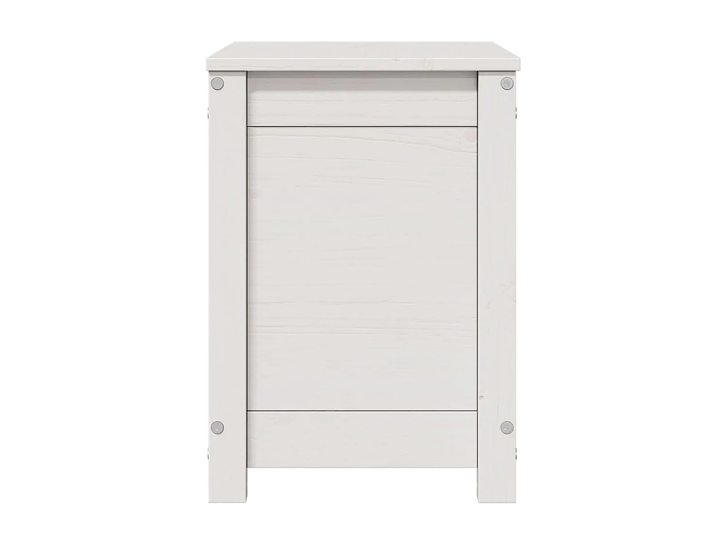 Scatola portaoggetti Bianca 60x32x45,5 cm Legno di pino massiccio