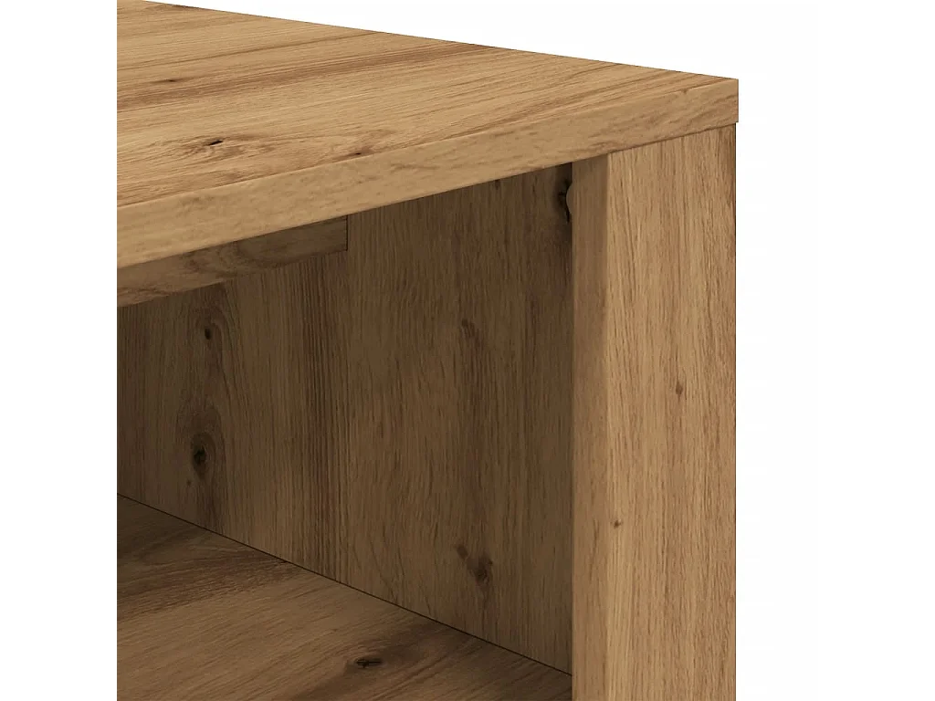 Banc à chaussures chêne artisanal 100x35x45cm bois d'ingénierie