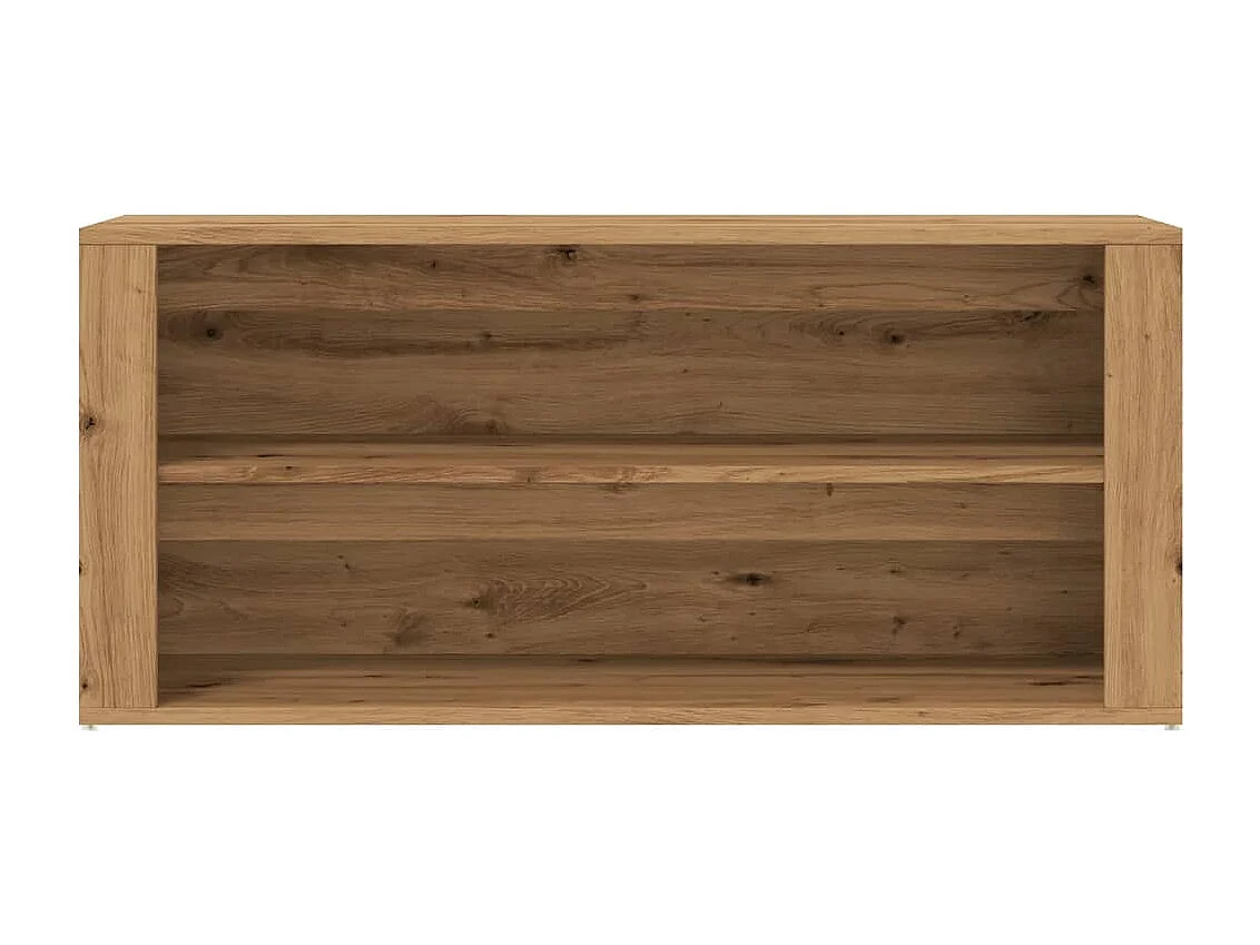 Banc à chaussures chêne artisanal 100x35x45cm bois d'ingénierie