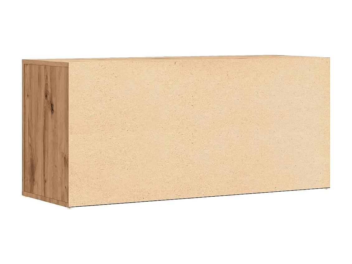 Banc à chaussures chêne artisanal 100x35x45cm bois d'ingénierie