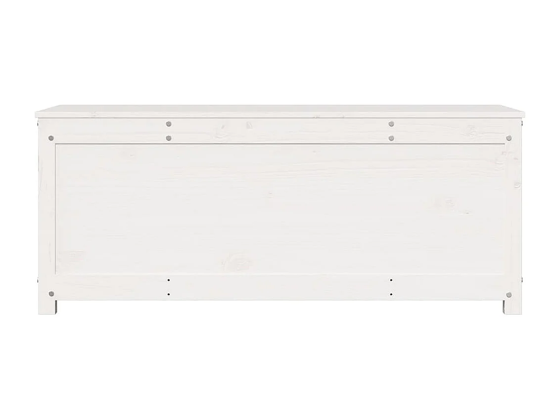 Caja de almacenamiento Blanco 110x50x45,5 cm Madera maciza de pino