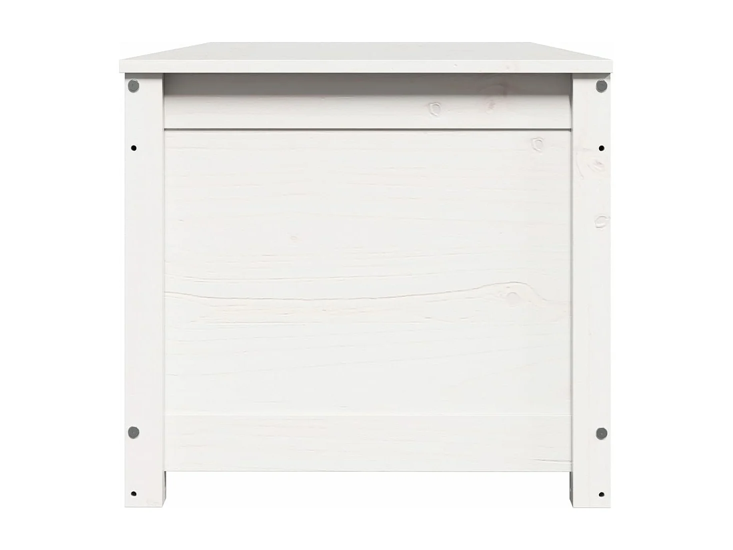 Caja de almacenamiento Blanco 110x50x45,5 cm Madera maciza de pino