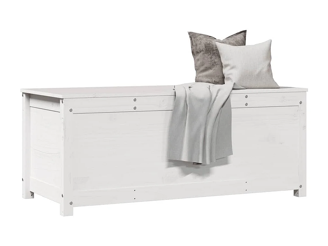 Opbergdoos Wit 110x50x45,5 cm Massief grenenhout