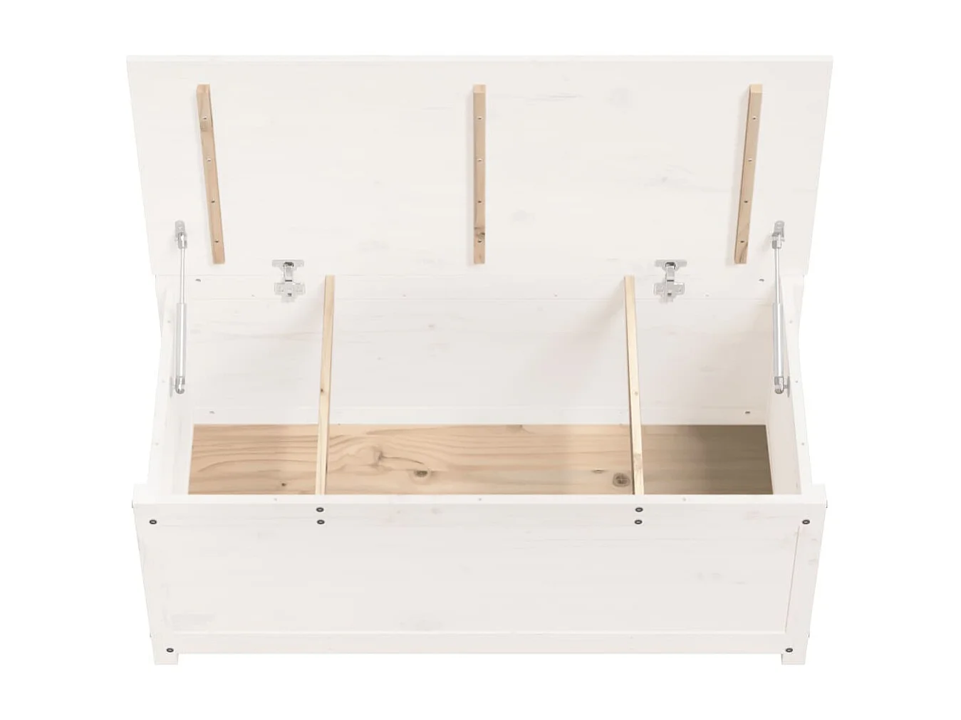 Opbergdoos Wit 110x50x45,5 cm Massief grenenhout