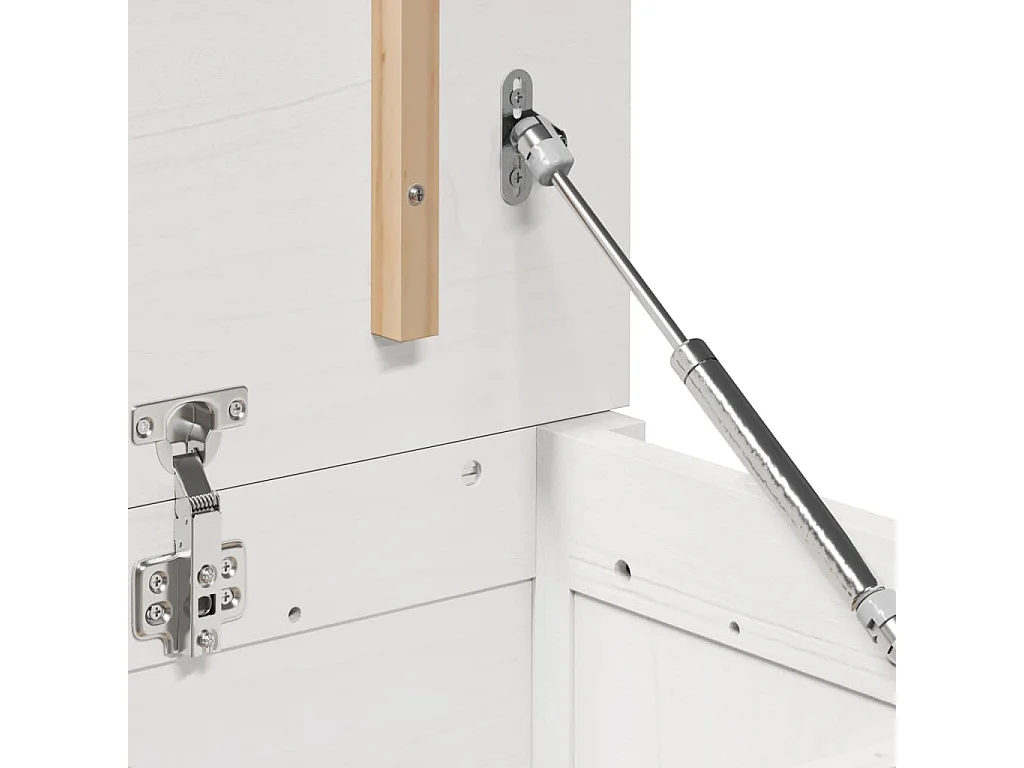 Opbergdoos Wit 110x50x45,5 cm Massief grenenhout
