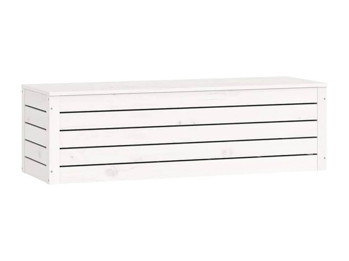 Boîte de rangement Blanc 109x36,5x33 cm Bois massif de pin