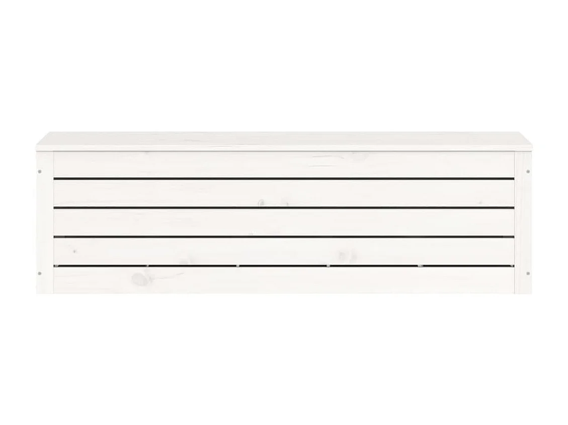 Boîte de rangement Blanc 109x36,5x33 cm Bois massif de pin