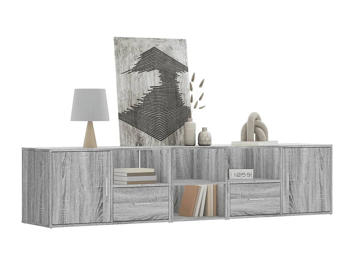 Armoire d'angle sonoma gris 200x40x45 cm bois d'ingénierie