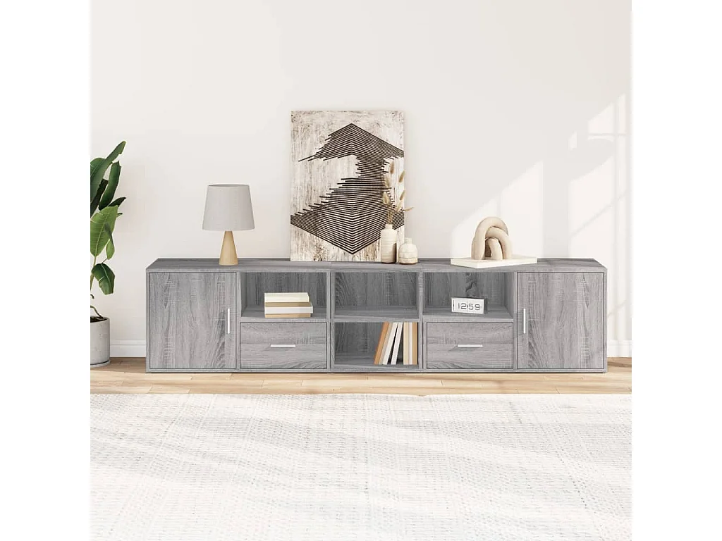 Armoire d'angle sonoma gris 200x40x45 cm bois d'ingénierie