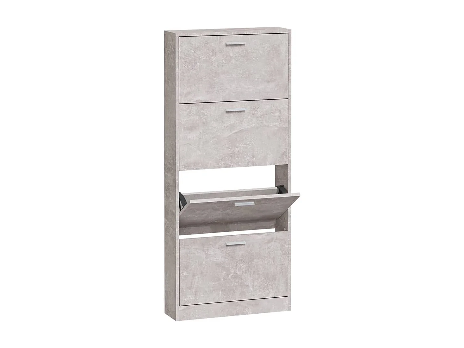 Armoire à chaussures Gris béton 59x17x150 cm Bois d'ingénierie