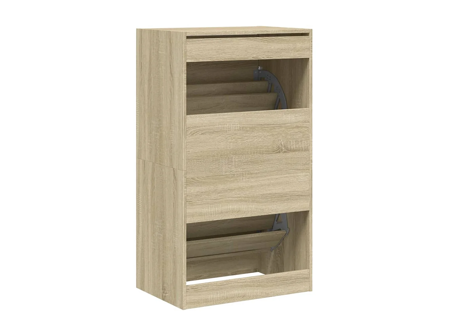 Armoire à chaussures 2 tiroirs rabattables chêne sonoma