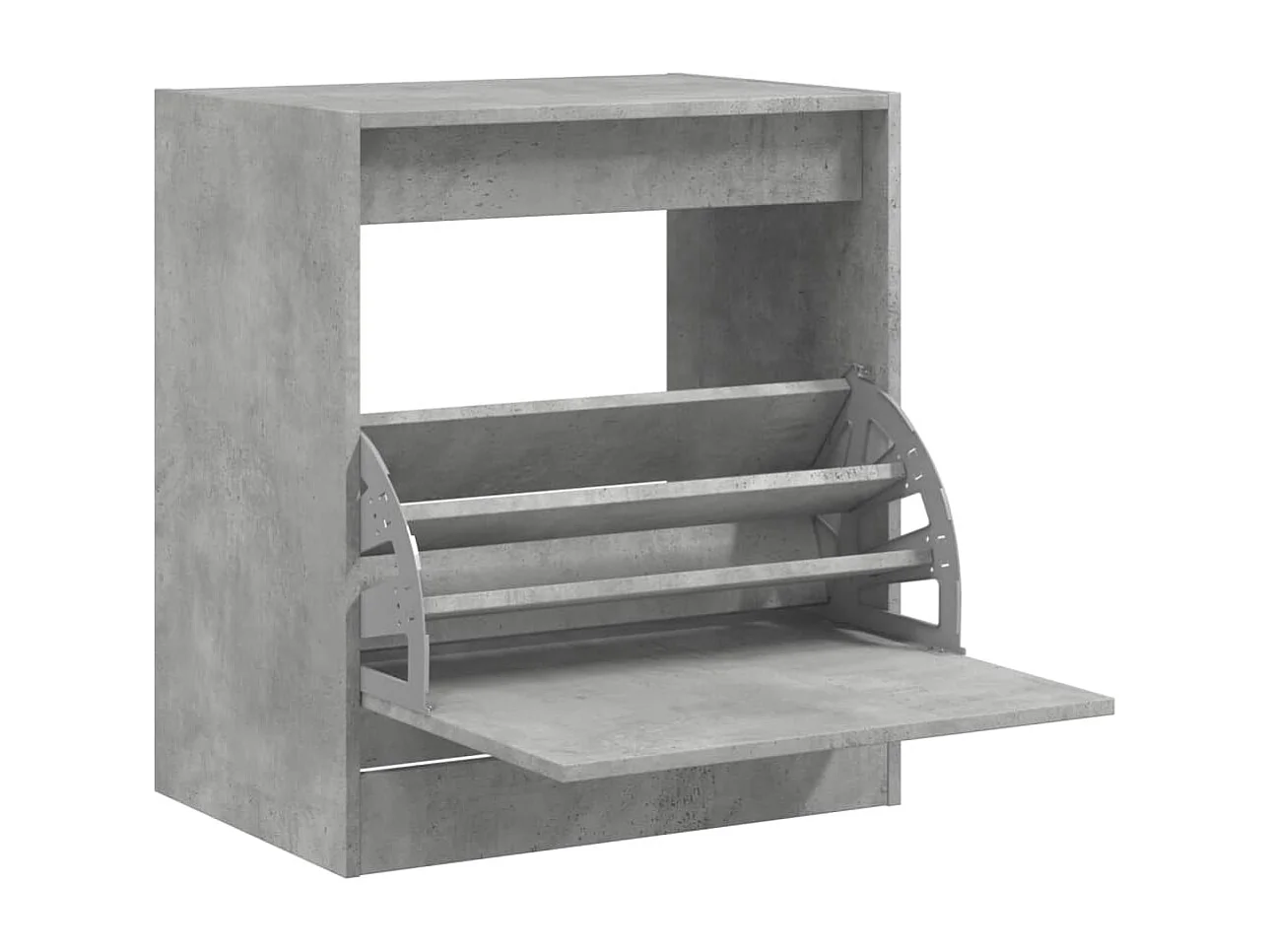 Sapateira cinza concreto 60x42x69 cm madeira projetada