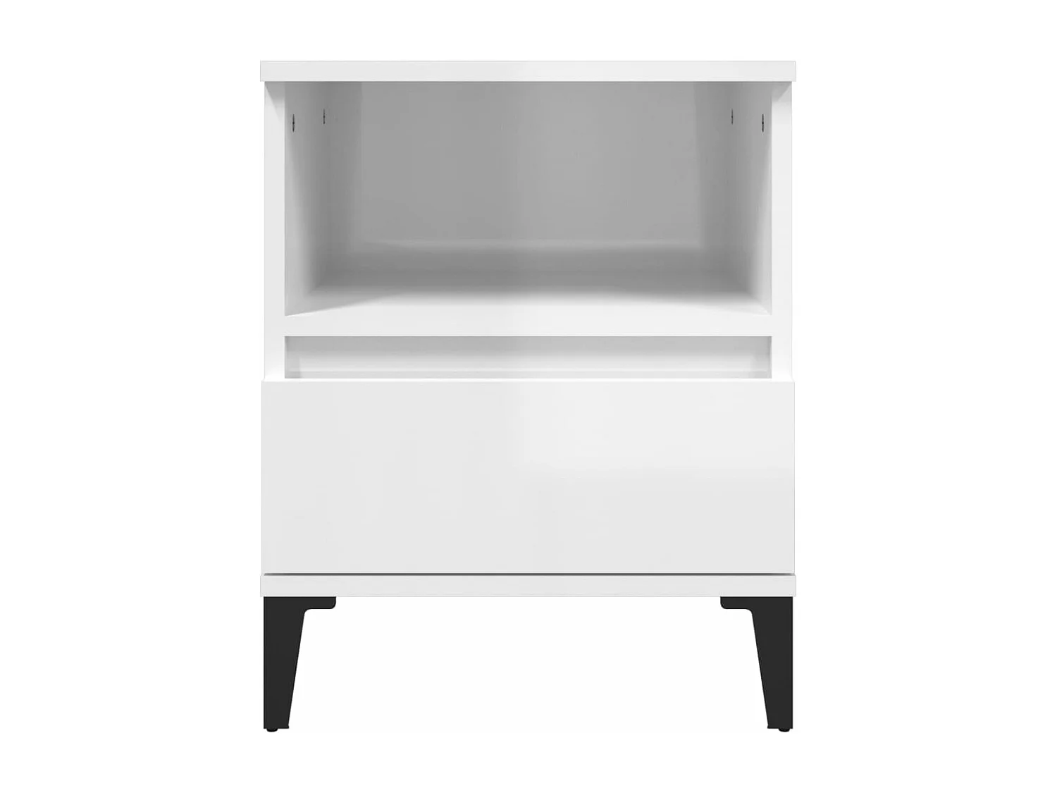 Table de chevet Blanc brillant 40x35x50 cm