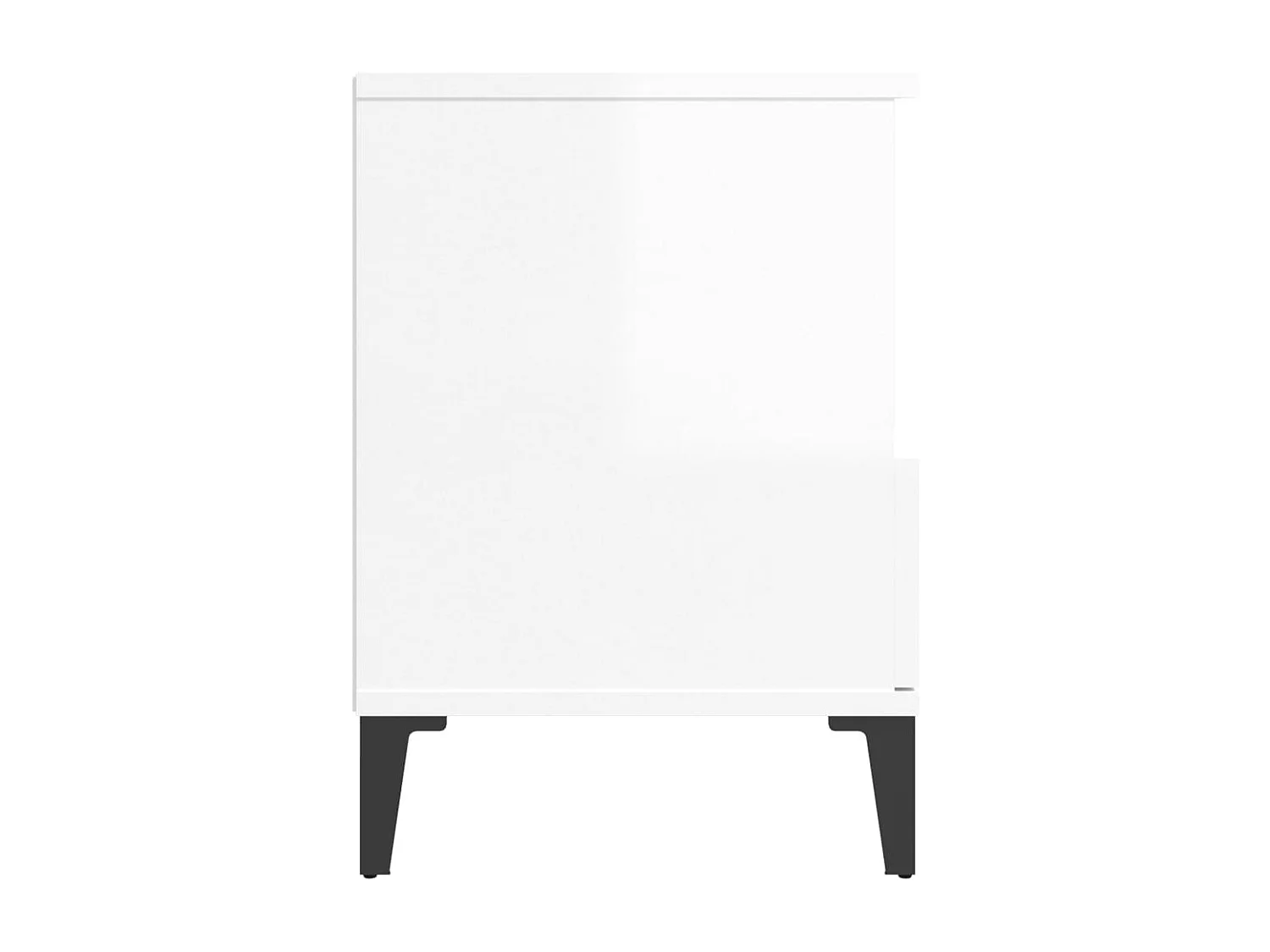 Table de chevet Blanc brillant 40x35x50 cm