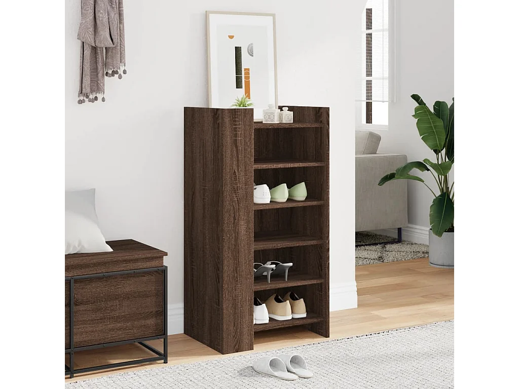 Armoire à chaussures chêne marron 52x37,5x100 cm