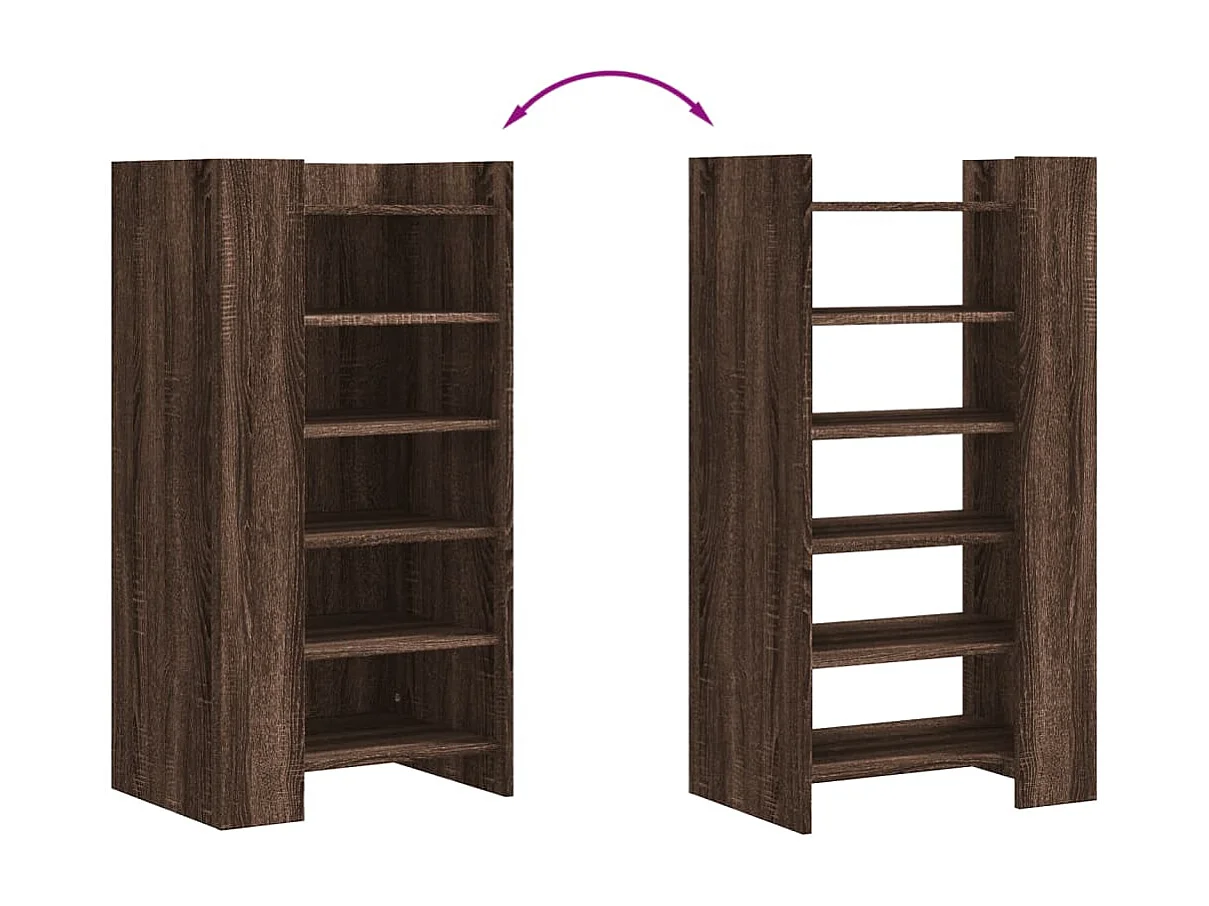 Armoire à chaussures chêne marron 52x37,5x100 cm