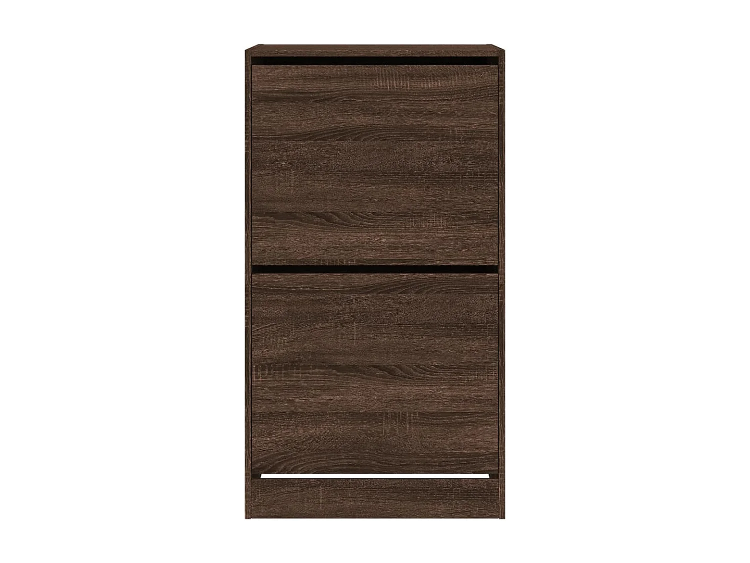 Armoire à chaussures 2 tiroirs rabattables chêne marron