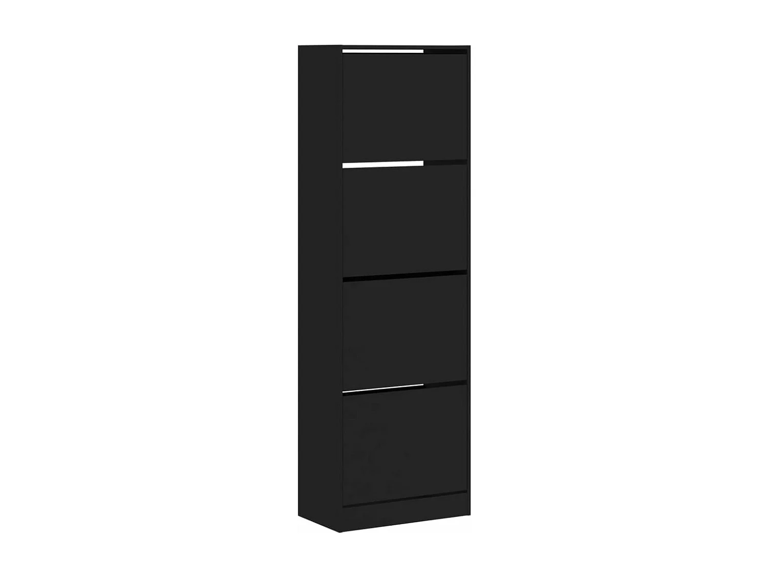 Armoire à chaussures 4 tiroirs rabattables noir 60x34x187,5 cm