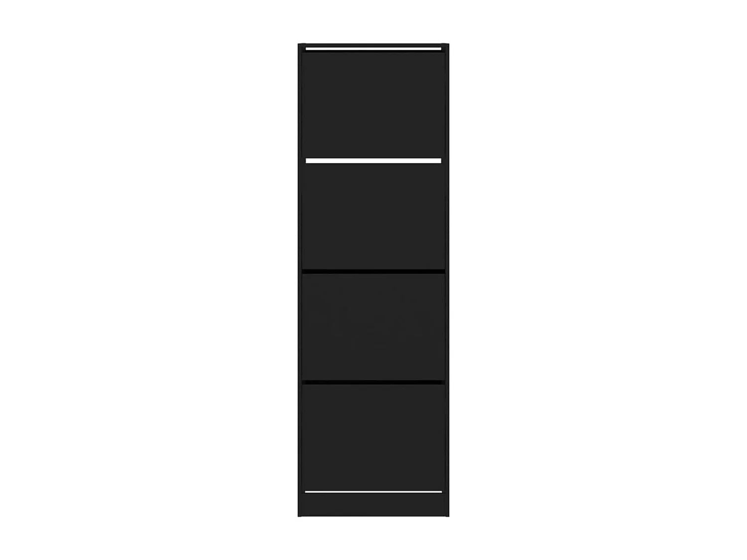 Armoire à chaussures 4 tiroirs rabattables noir 60x34x187,5 cm