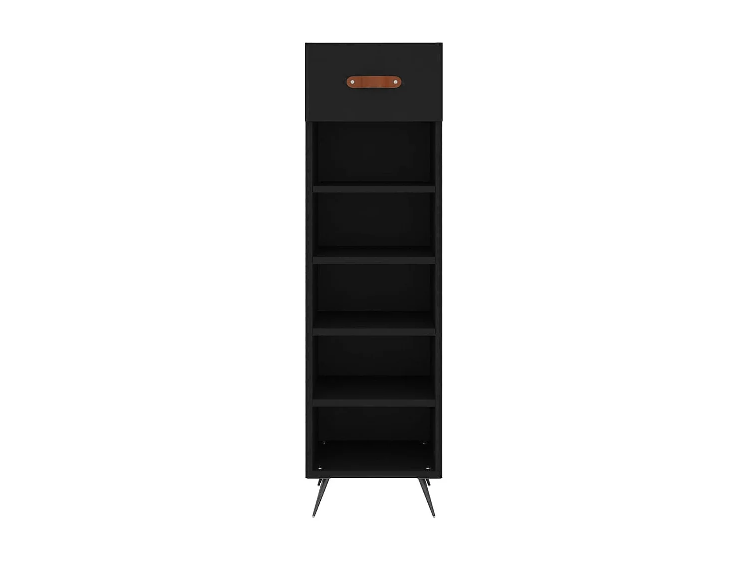 Armoire à chaussures noir 30x35x105 cm bois d'ingénierie